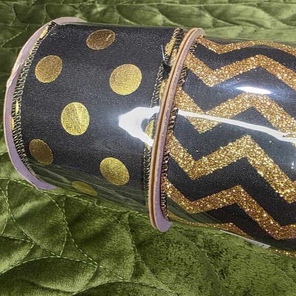 The Robert Stanley Collection Black & Gold Glitter Ribbons Bundle - Picture 3 of 5